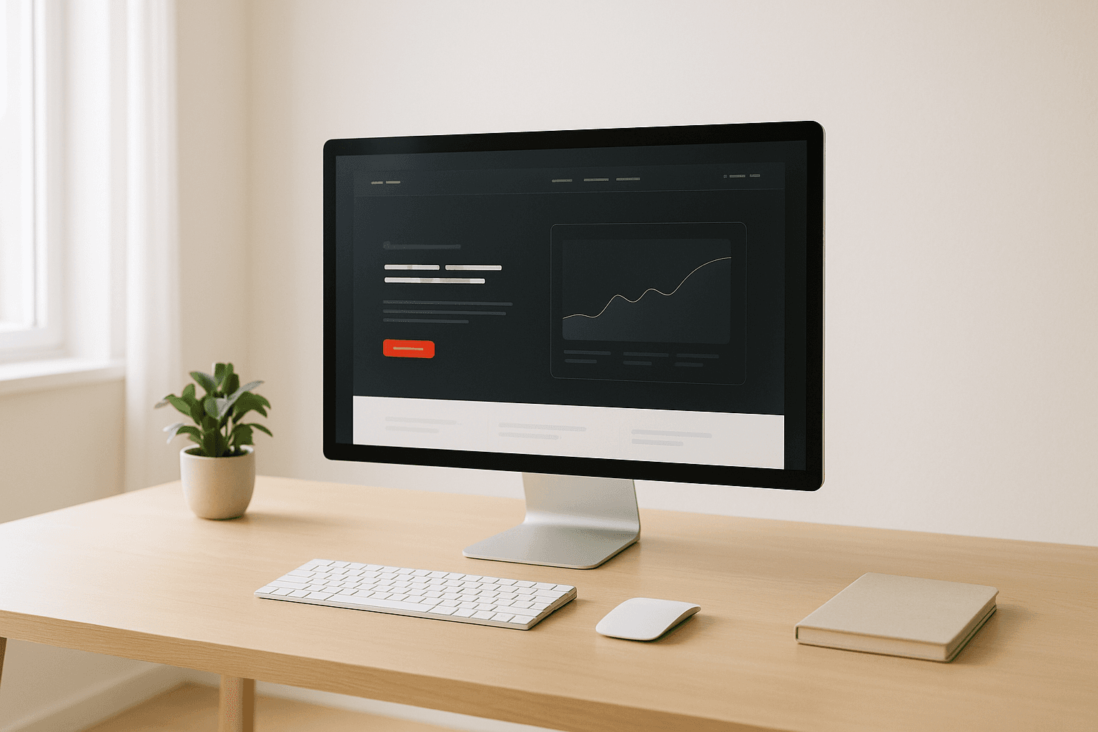 Una experiencia web premium construida por MX Code, mostrada en un monitor